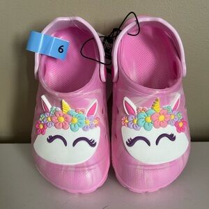 Magical Unicorn Kids Slip on crocs- Pink